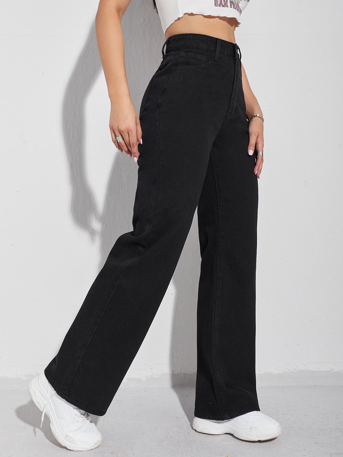 WIDE LEG NEGRO LLANO (TELA CONOFRT)